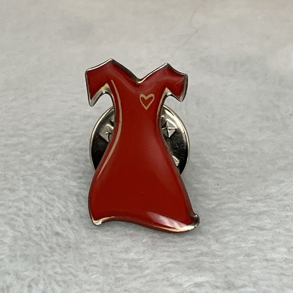 Red Dress Women Heart Awareness Lapel Hat Pin American Heart Association